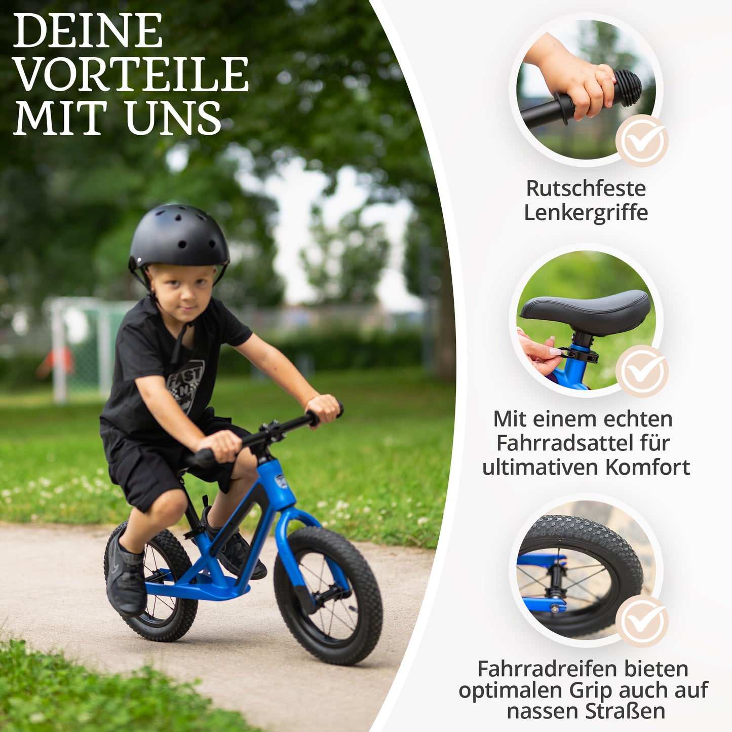 FAST N FUN Laufrad mit Kinderhelm im Set