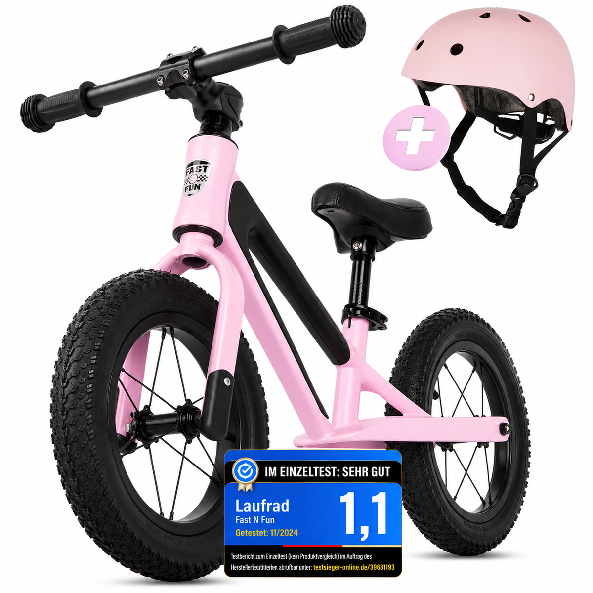 FAST N FUN Laufrad mit Kinderhelm im Set