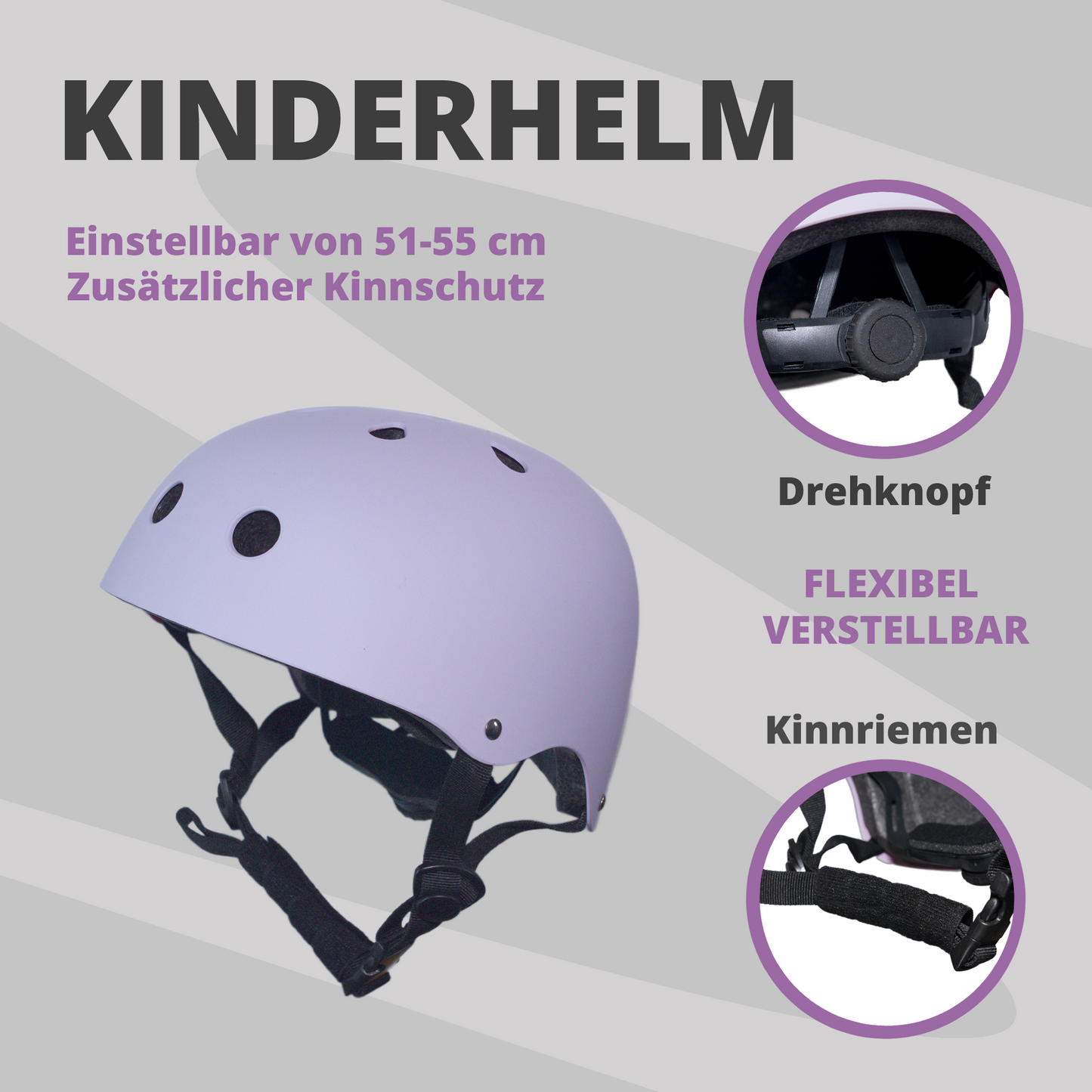 fahrradhelm kopfumfang 51 cm FAST N FUN Kinderhelm